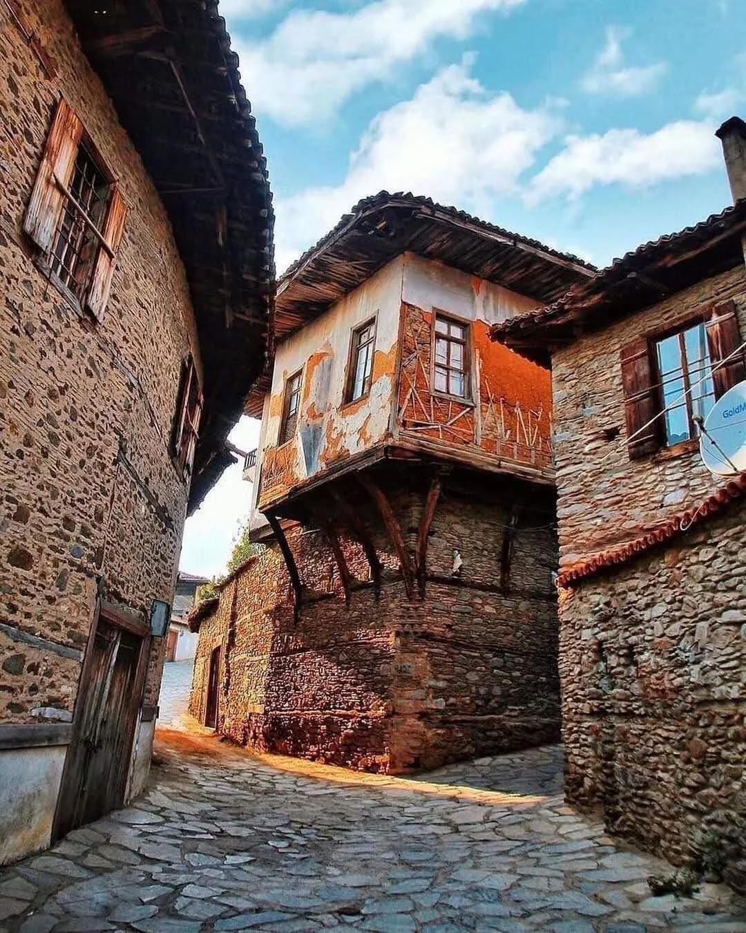 Historic stone street and Ottoman houses in Cumalikizik