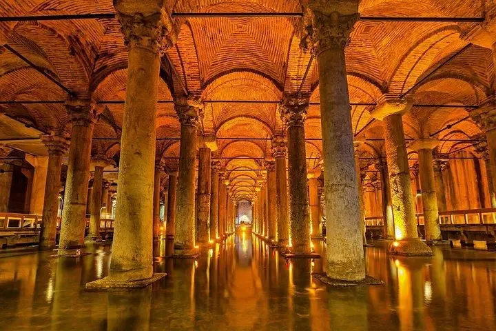 Basilica Cistern on an easy-paced private Istanbul tour