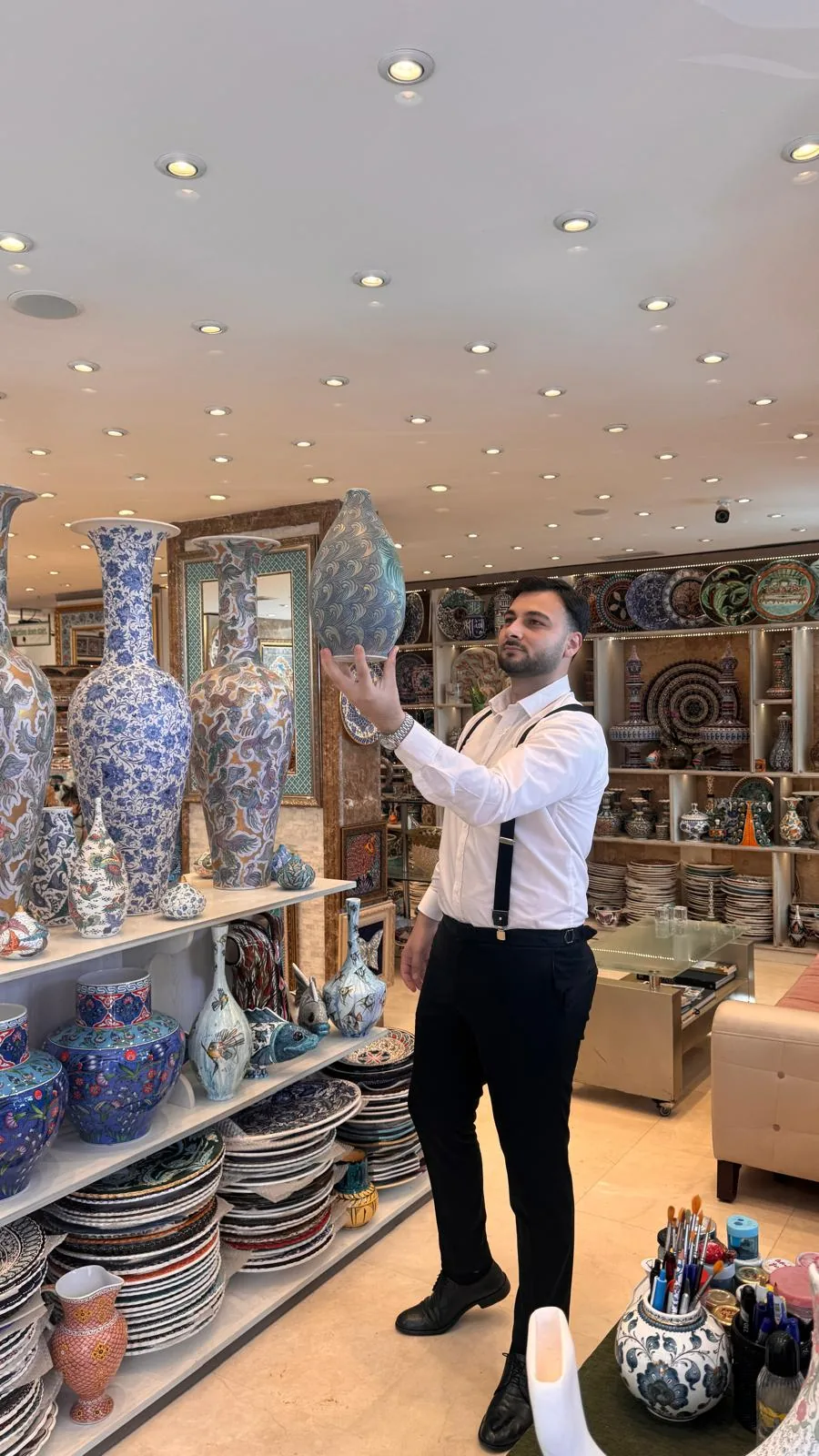 Hand-painted Turkish ceramics in Istanbul
